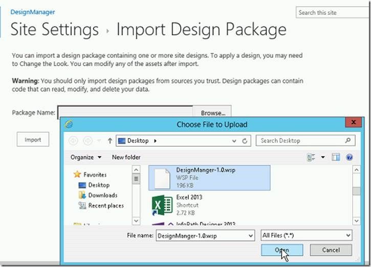 Import design Package from one environment to another environment using ...